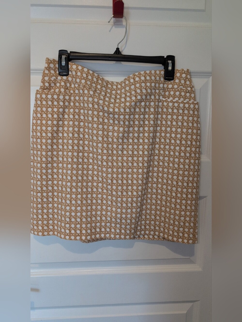 Chico's Beige Patterned Mini Skort